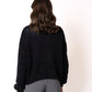 LUCKY DEAL 1229 Bow Knit Cardigan Amber - Schwarz - vom Umtausch ausgeschlossen -