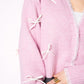 Pretty in Bow Knit Jacket - Rosa