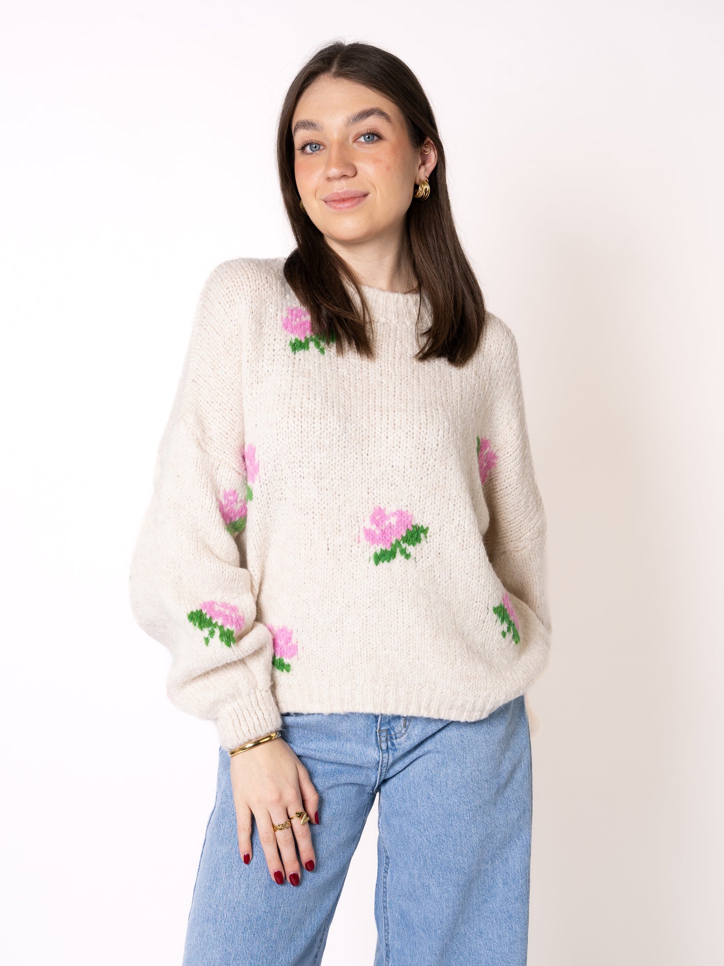 A Thousand Roses Sweater - Creme