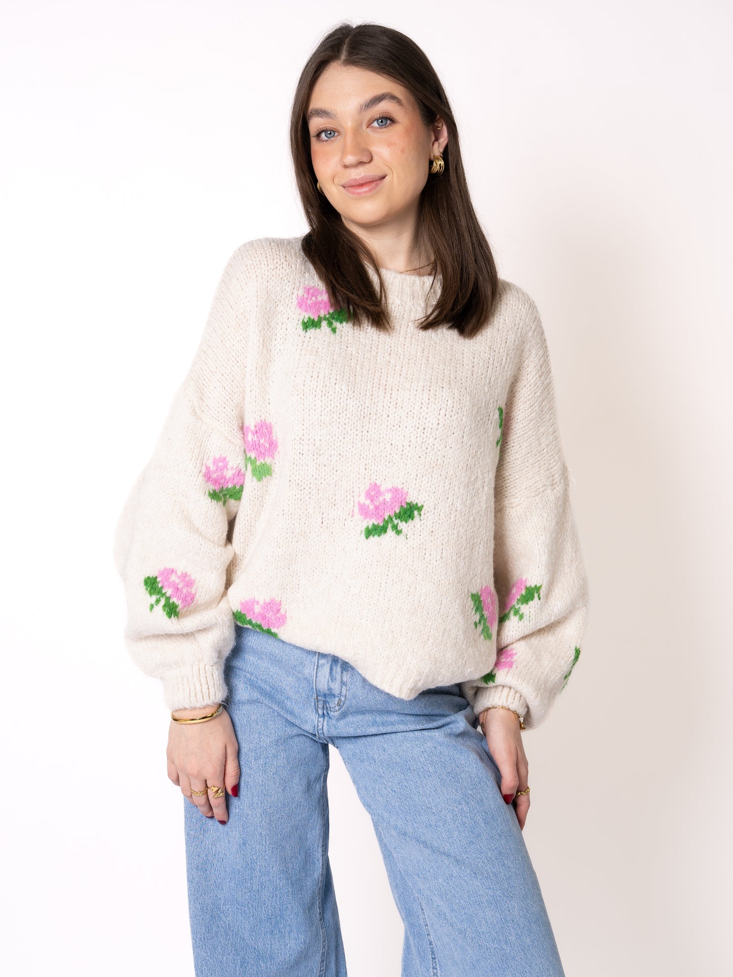 A Thousand Roses Sweater - Creme