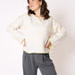 Love Heart Vibes Sweater - Creme mit Gelb