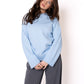 Basic Feinstrick Sweatshirt - Himmelsblau