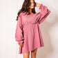 Musselin Minidress - Altrosa