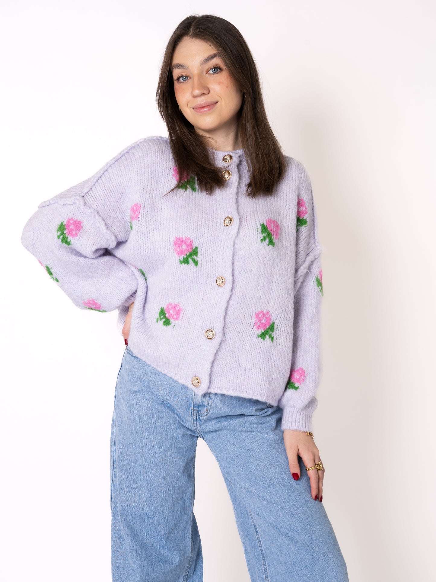 A Thousand Roses Strickjacke Ella - Flieder