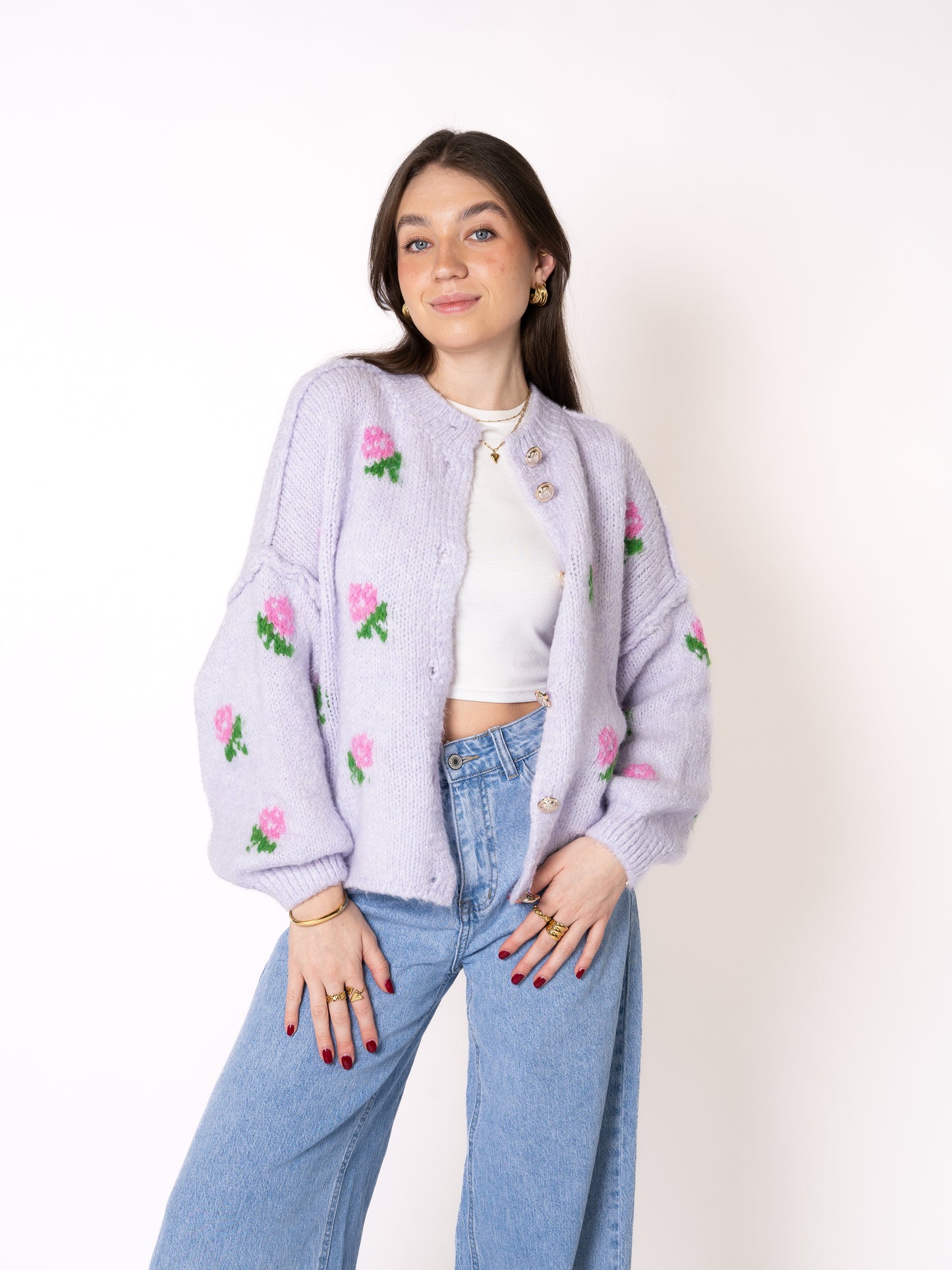 A Thousand Roses Strickjacke Ella - Flieder