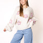 Meadow Magic Flower Sweater - Creme