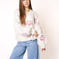 Meadow Magic Flower Sweater - Creme