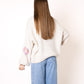 Meadow Magic Flower Sweater - Creme