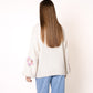 Meadow Magic Flower Sweater - Creme