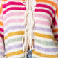 Rainbow Striped Strickcardigan