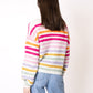 Rainbow Striped Strickcardigan