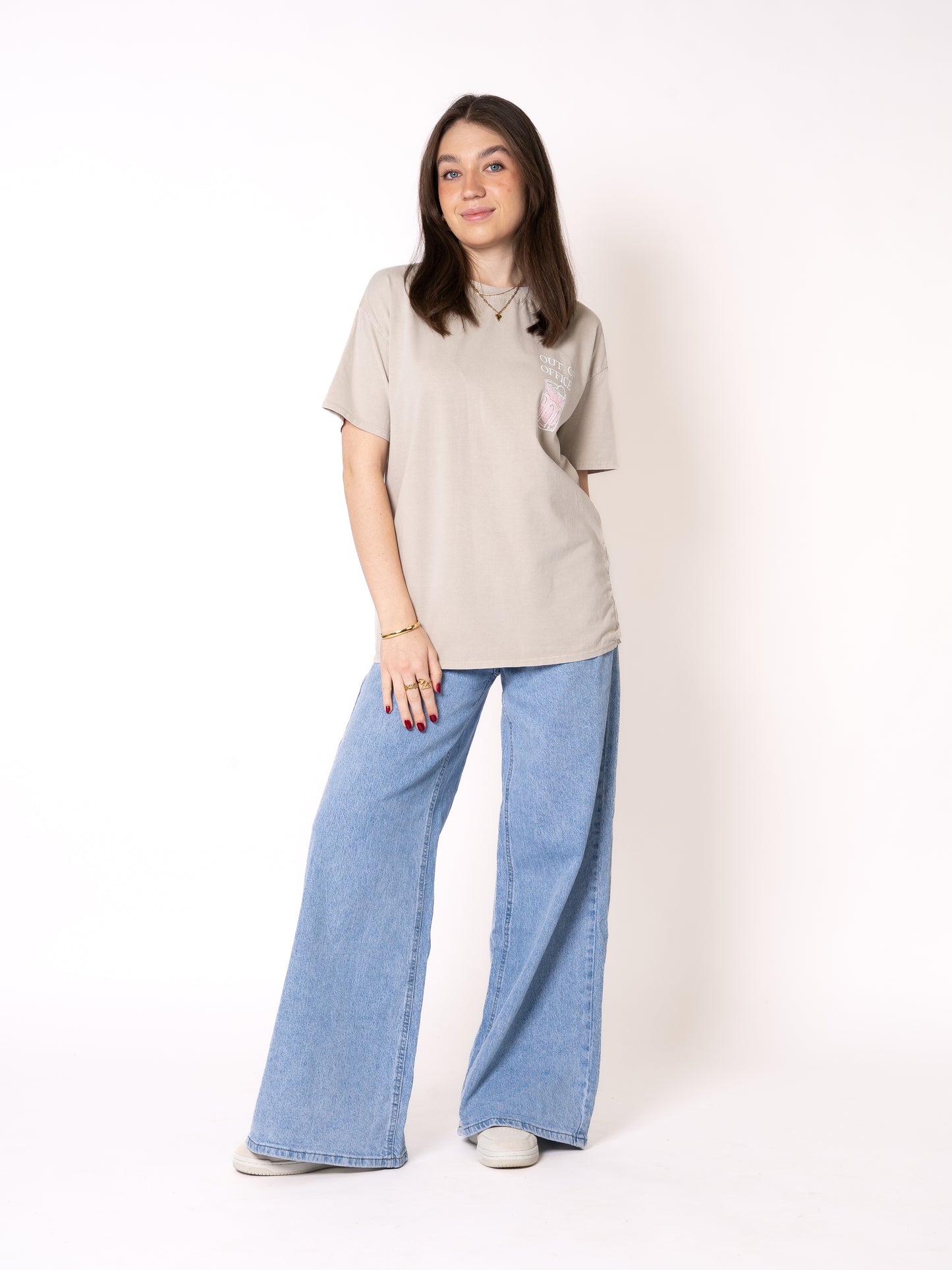 OUT OF OFFICE Oversize T-Shirt - Beige