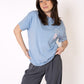 OUT OF OFFICE Oversize T-Shirt - Blau