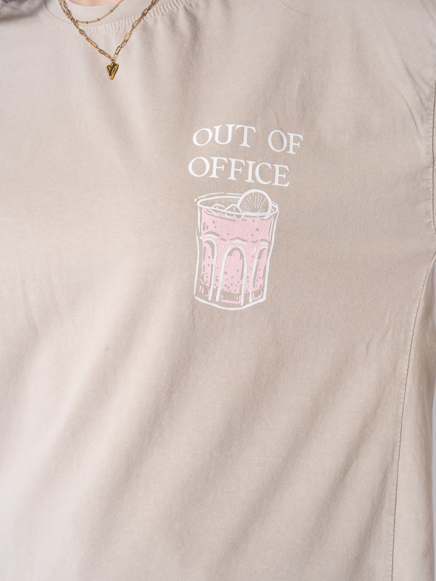 OUT OF OFFICE Oversize T-Shirt - Beige