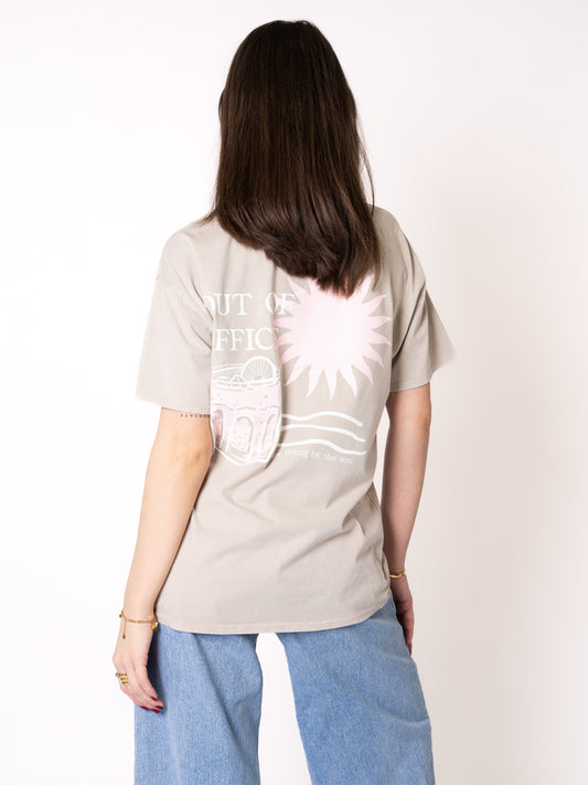 OUT OF OFFICE Oversize T-Shirt - Beige