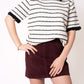 Velvet Mini Skirt - Bordeaux