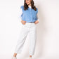 Wide Leg Balloon Jeans White Bloom