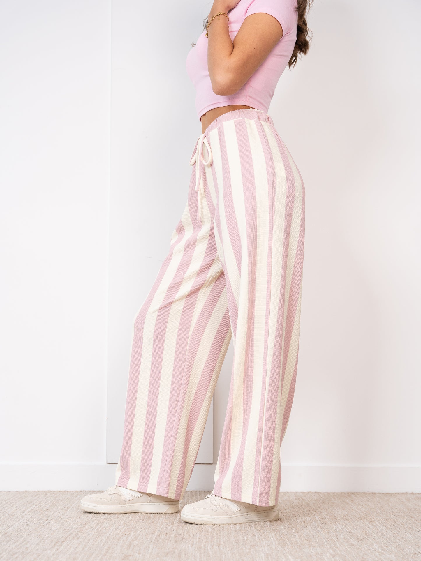 LUCKY DEAL 1225 Striped Pants Loreen - Flieder/Weiß - vom Umtausch ausgeschlossen -