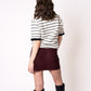 Velvet Mini Skirt - Bordeaux