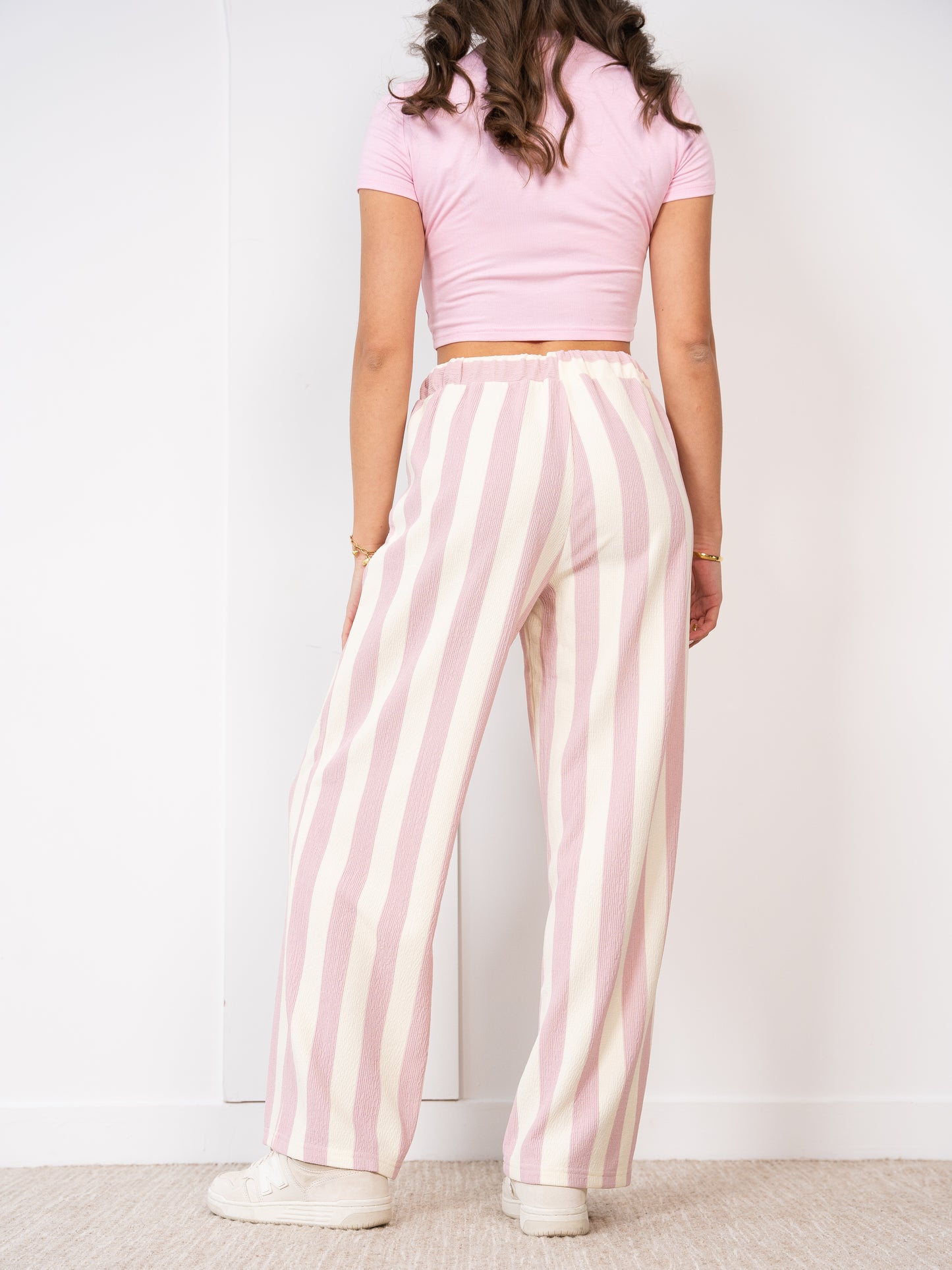 LUCKY DEAL 1225 Striped Pants Loreen - Flieder/Weiß - vom Umtausch ausgeschlossen -