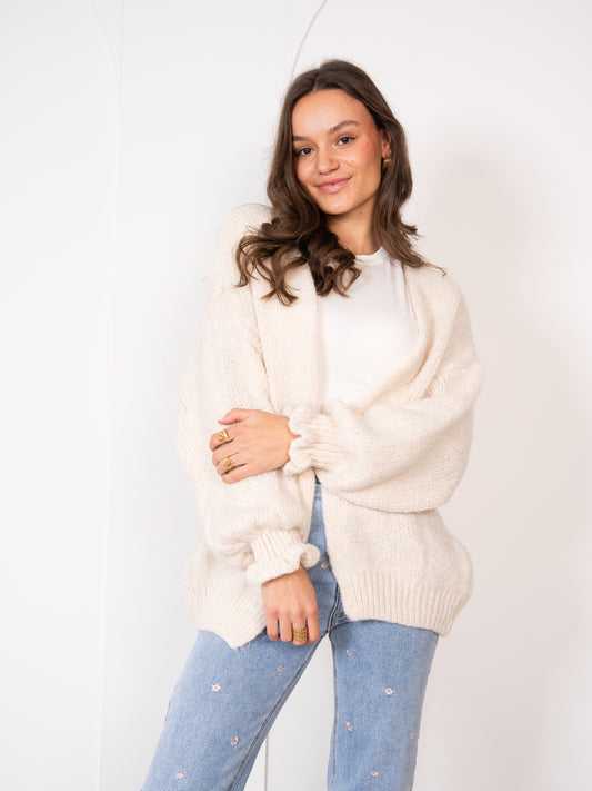 Strickcardigan Luna - Creme