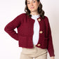 Strickjacke Elena - Bordeaux