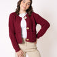 Strickjacke Elena - Bordeaux