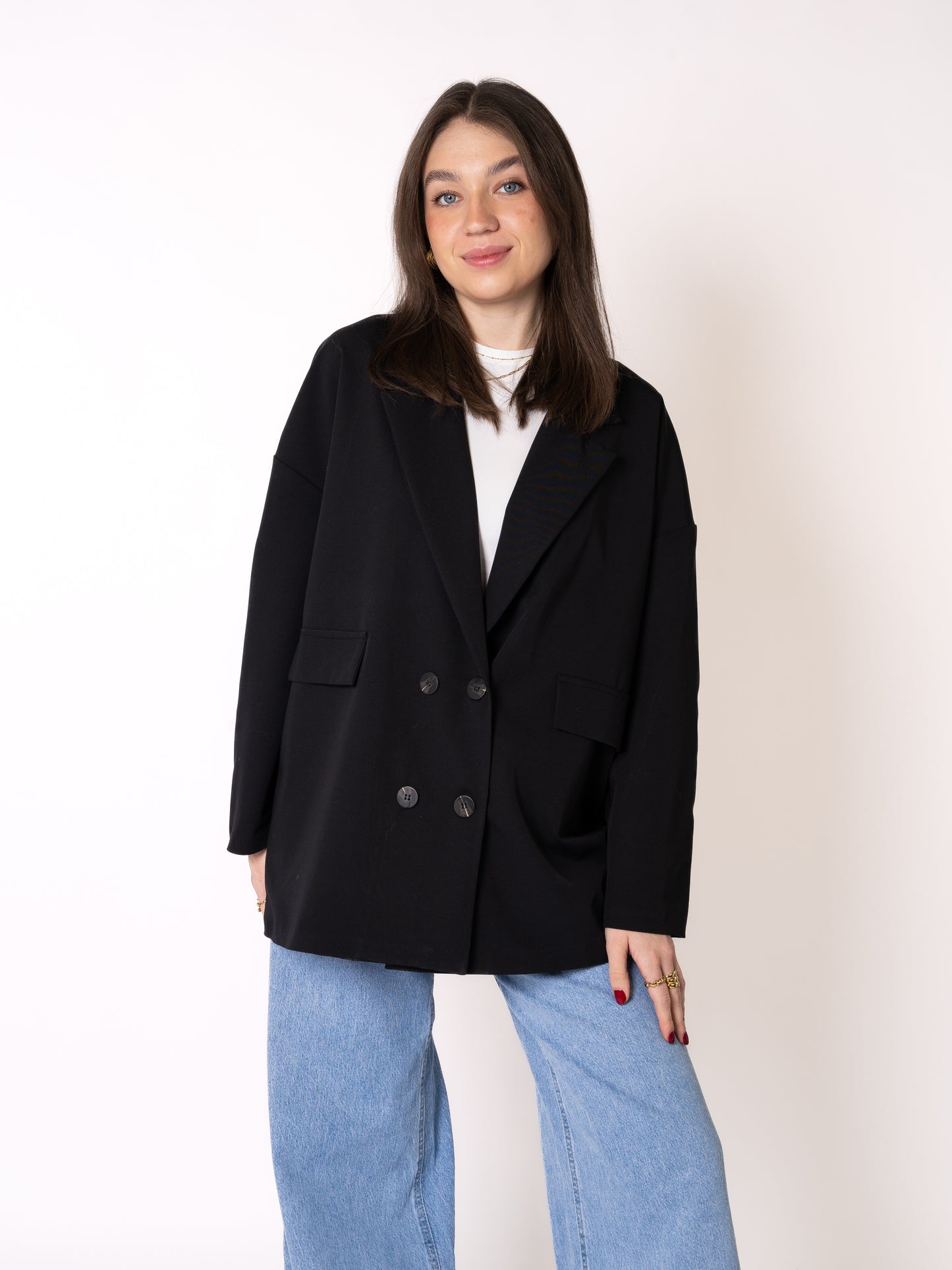 Classy Oversize Blazer - Schwarz