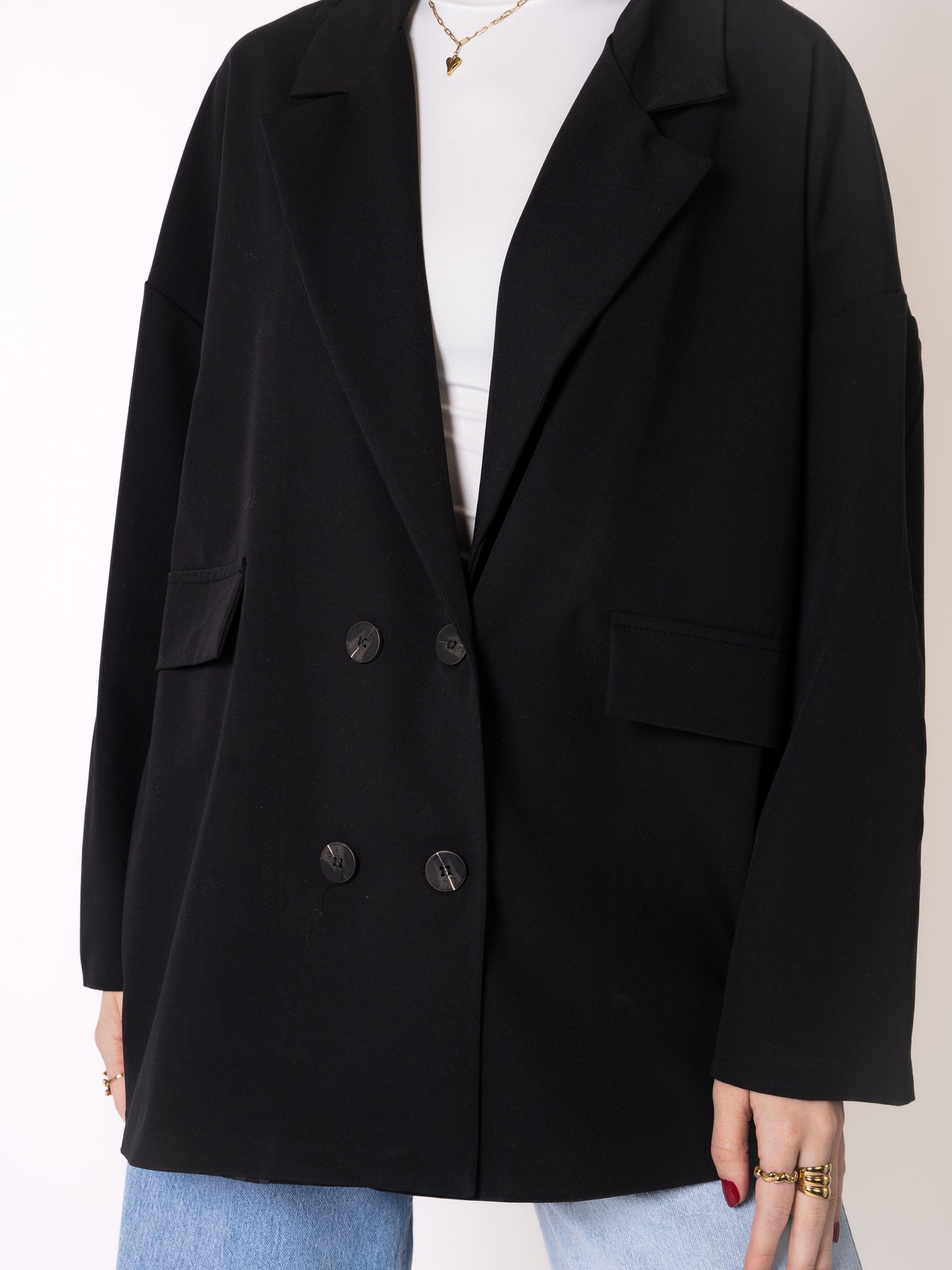 Classy Oversize Blazer - Schwarz