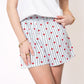 Love Stripes Musselin Shorts - Rosa/Weiß