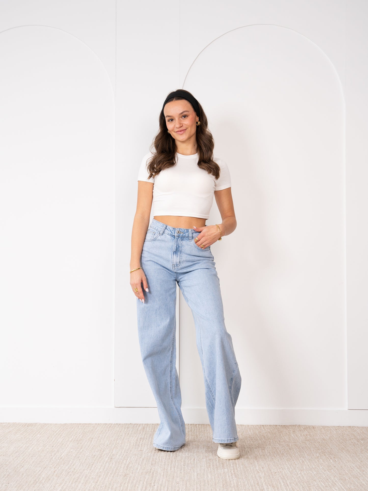 Basic Cropped Tee - Weiß