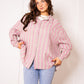 Musselinbluse Bold Stripes - Rosa/Beige