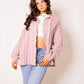 Musselinbluse Bold Stripes - Rosa/Beige