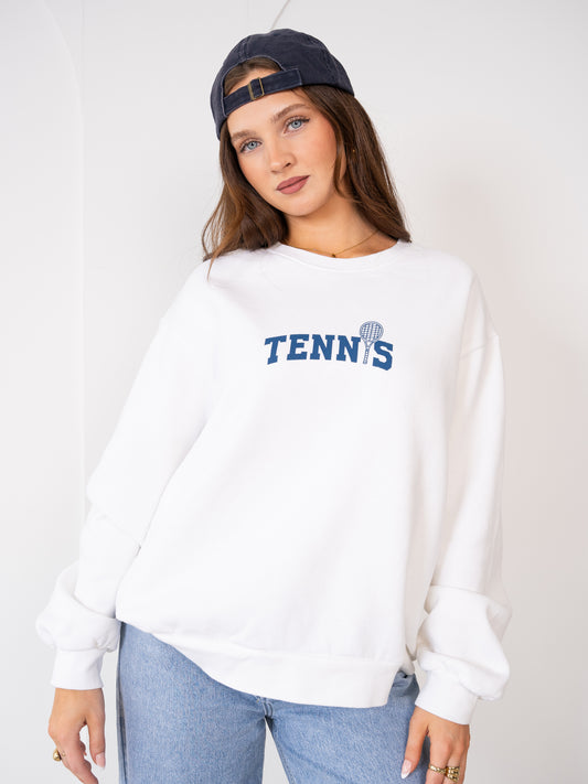 Basic Sweater Tennis - Weiß