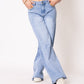 Tall | Mid Waist Extra Long Wide Leg Jeans - Denim Blue