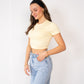 Basic Cropped Tee - Gelb