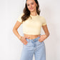 Basic Cropped Tee - Gelb