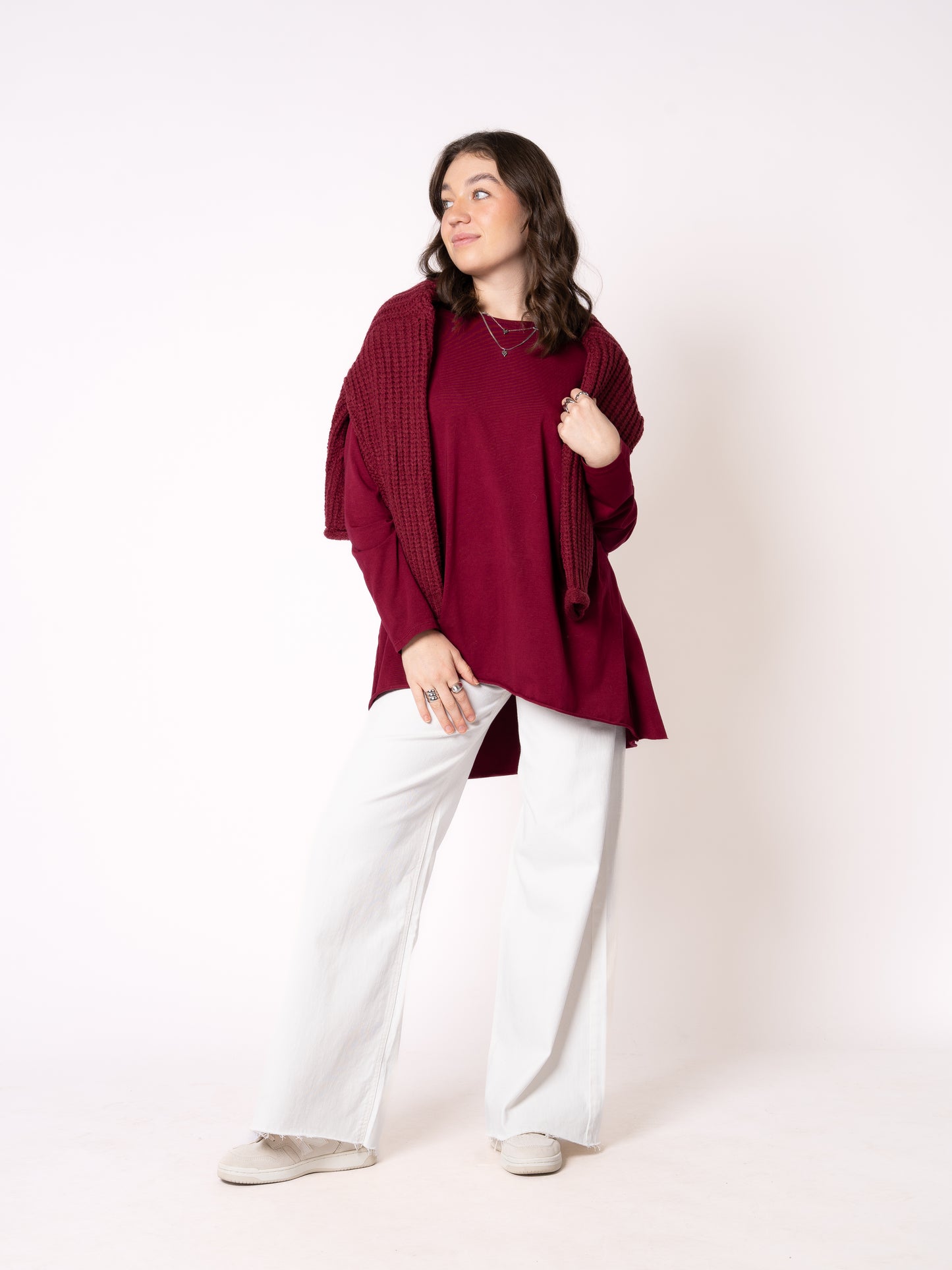 Longshirt Alina langarm  - Bordeaux