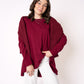 Longshirt Alina langarm  - Bordeaux