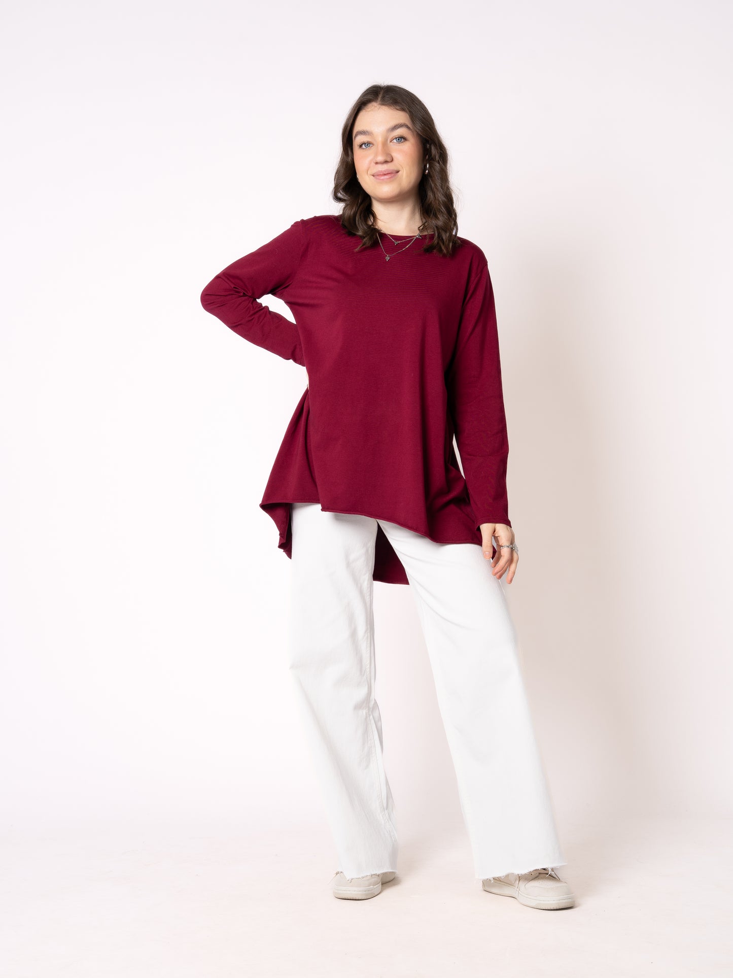 Longshirt Alina langarm  - Bordeaux