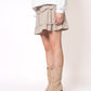 Cotton Miniskirt - Beige