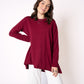 Longshirt Alina langarm  - Bordeaux