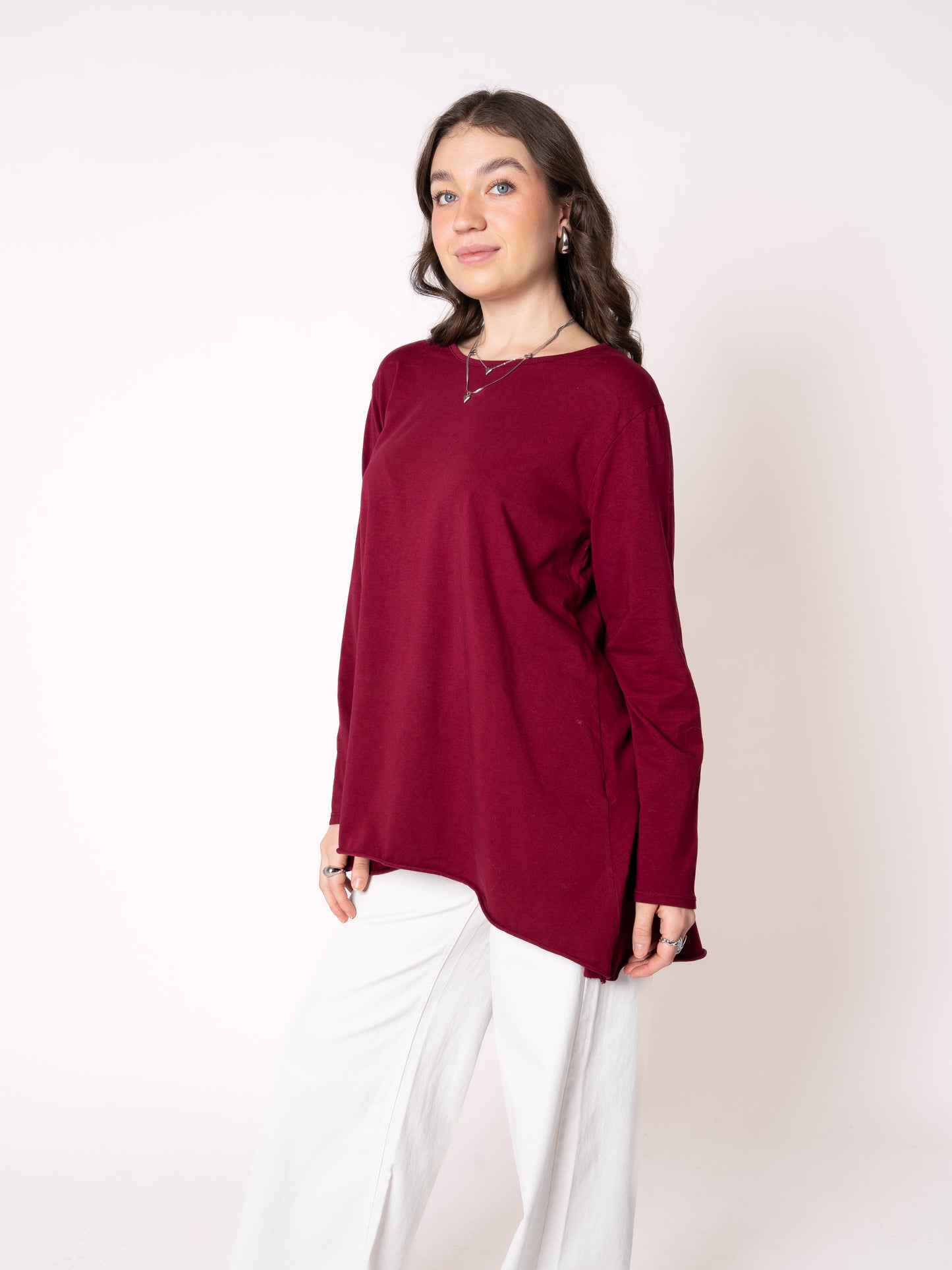 Longshirt Alina langarm  - Bordeaux