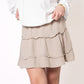 Cotton Miniskirt - Beige