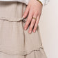 Cotton Miniskirt - Beige