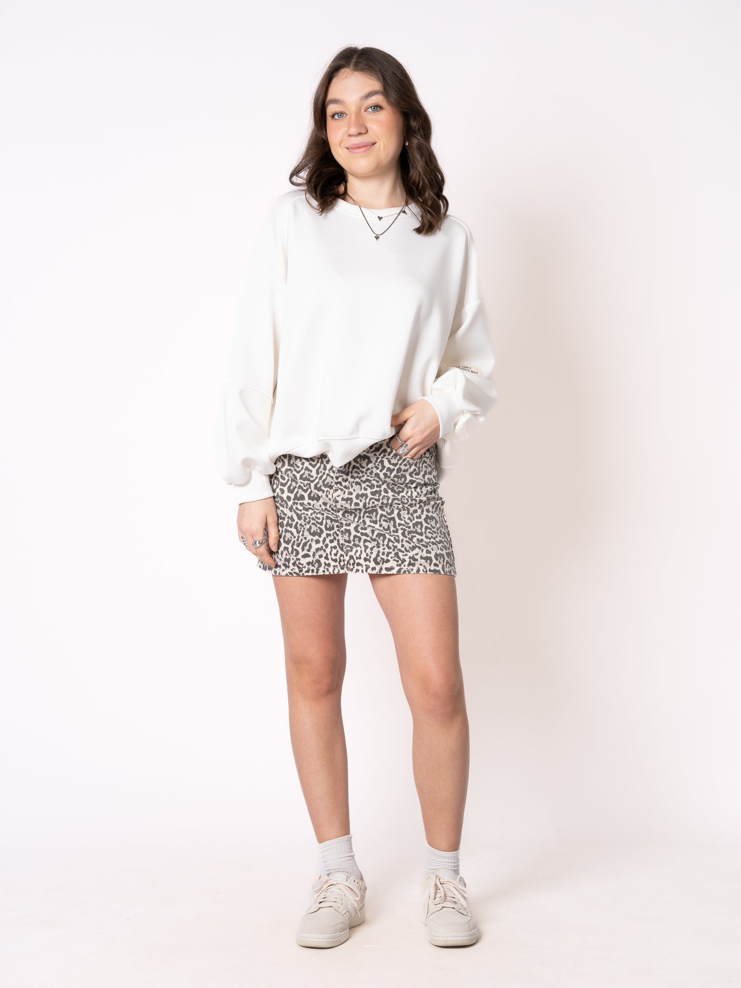 Denim Mini Skirt - Leo Grau