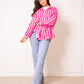 Musselinbluse Bold Stripes - Pink/Rosa