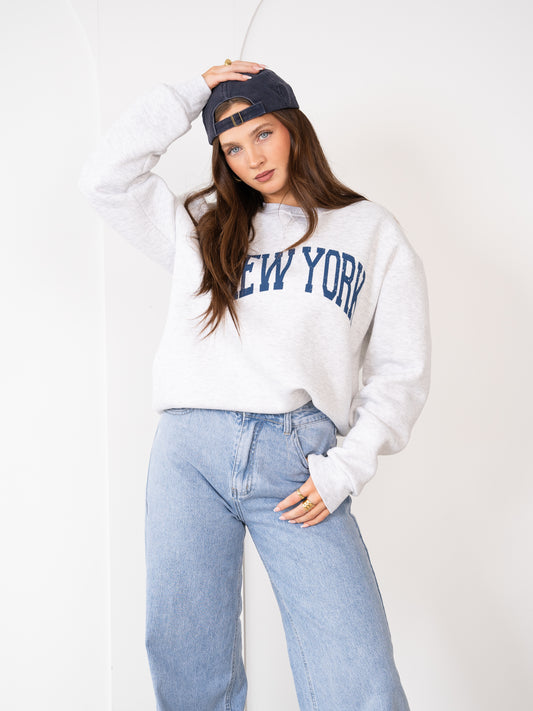 Basic Sweater New York - Hellgrau