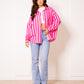 Musselinbluse Bold Stripes - Pink/Rosa