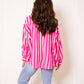 Musselinbluse Bold Stripes - Pink/Rosa